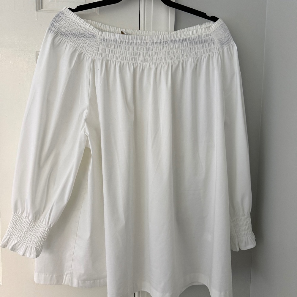 JJill white off shoulder top